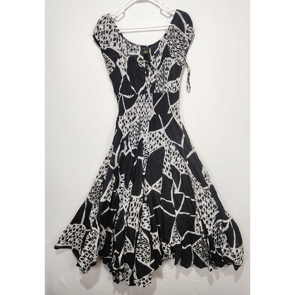 Grace Dresses Women's Coquette Black/White Sunny Dress‎ Size M